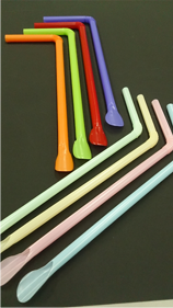 Flexible spoon straw
